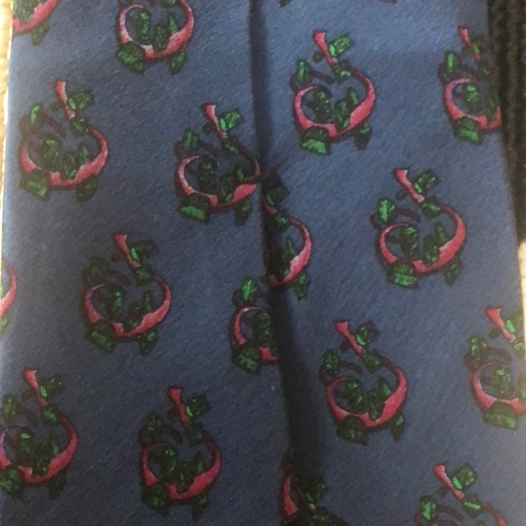 J. Garcia Silk Neck Tie JG Blue Print - Picture 6 of 6